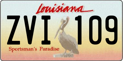 LA license plate ZVI109