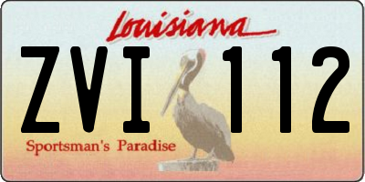 LA license plate ZVI112