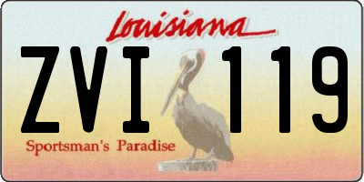 LA license plate ZVI119