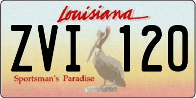 LA license plate ZVI120