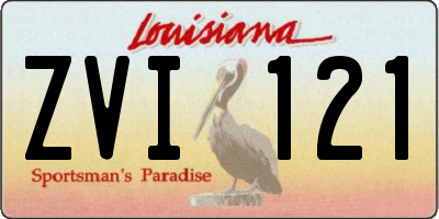 LA license plate ZVI121