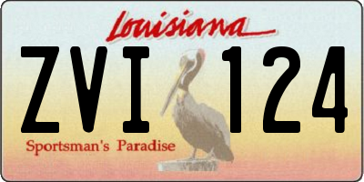 LA license plate ZVI124