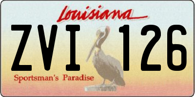 LA license plate ZVI126