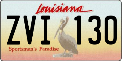 LA license plate ZVI130