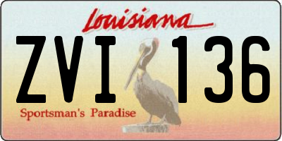 LA license plate ZVI136