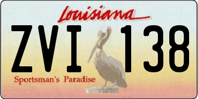 LA license plate ZVI138