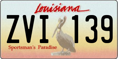 LA license plate ZVI139