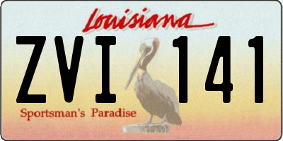 LA license plate ZVI141