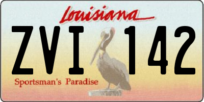 LA license plate ZVI142