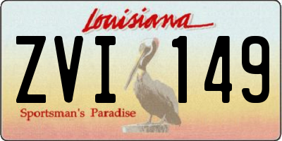 LA license plate ZVI149