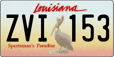 LA license plate ZVI153