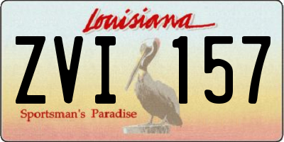 LA license plate ZVI157