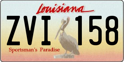 LA license plate ZVI158