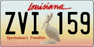 LA license plate ZVI159