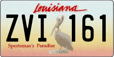 LA license plate ZVI161