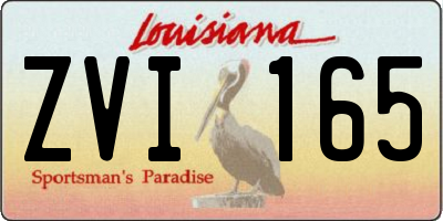 LA license plate ZVI165