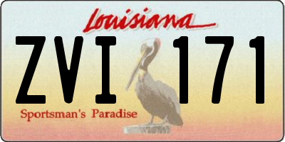 LA license plate ZVI171