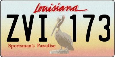 LA license plate ZVI173