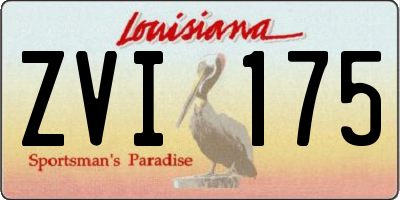 LA license plate ZVI175