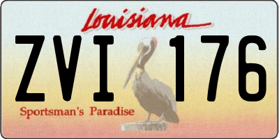 LA license plate ZVI176