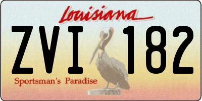 LA license plate ZVI182