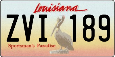 LA license plate ZVI189