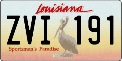 LA license plate ZVI191