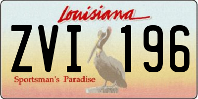 LA license plate ZVI196