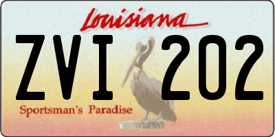 LA license plate ZVI202