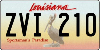 LA license plate ZVI210