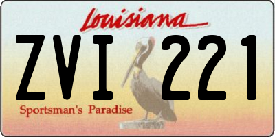 LA license plate ZVI221