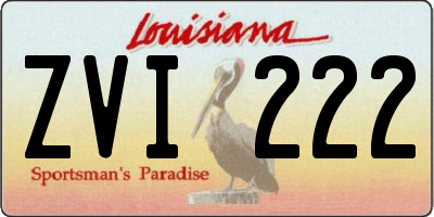 LA license plate ZVI222