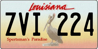 LA license plate ZVI224