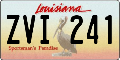LA license plate ZVI241