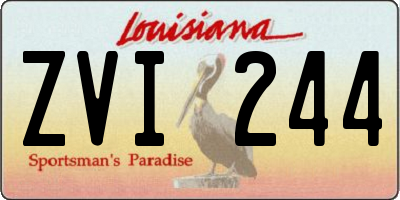 LA license plate ZVI244