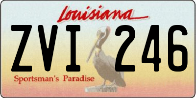 LA license plate ZVI246