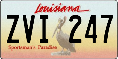 LA license plate ZVI247