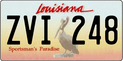 LA license plate ZVI248