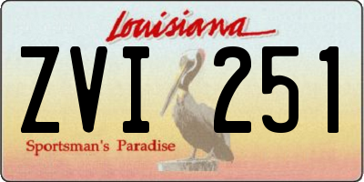 LA license plate ZVI251