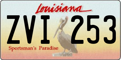 LA license plate ZVI253