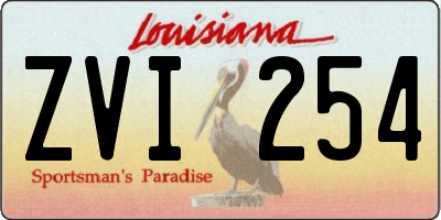 LA license plate ZVI254