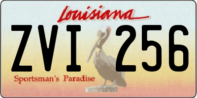 LA license plate ZVI256