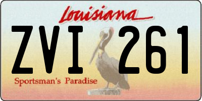 LA license plate ZVI261