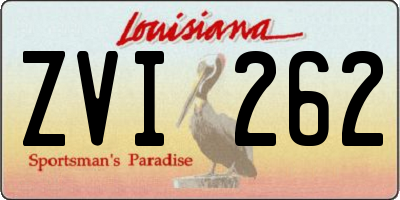 LA license plate ZVI262