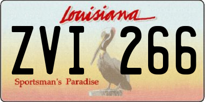 LA license plate ZVI266