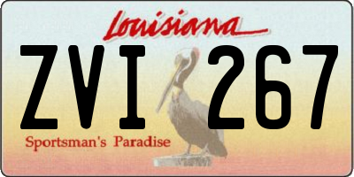 LA license plate ZVI267