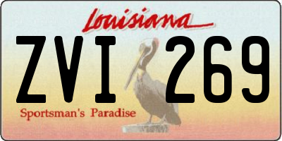 LA license plate ZVI269