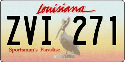 LA license plate ZVI271