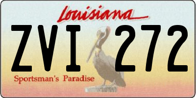 LA license plate ZVI272