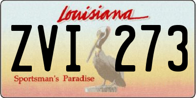 LA license plate ZVI273